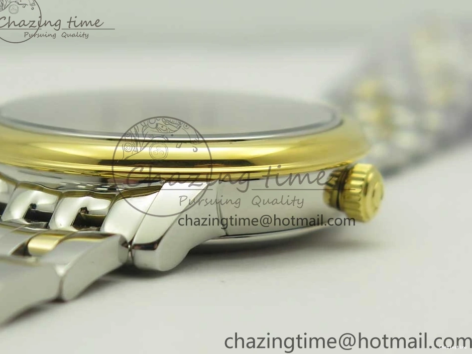 0106 Attractive De Ville Prestige Ladies 32.7mm SS MKF 1:1 Best Edition White Dial Roman Markers on SS YG Bracelet MIYOTA 7965